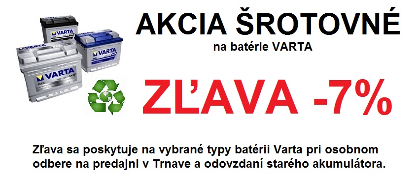 akcia šrotovné na batérie