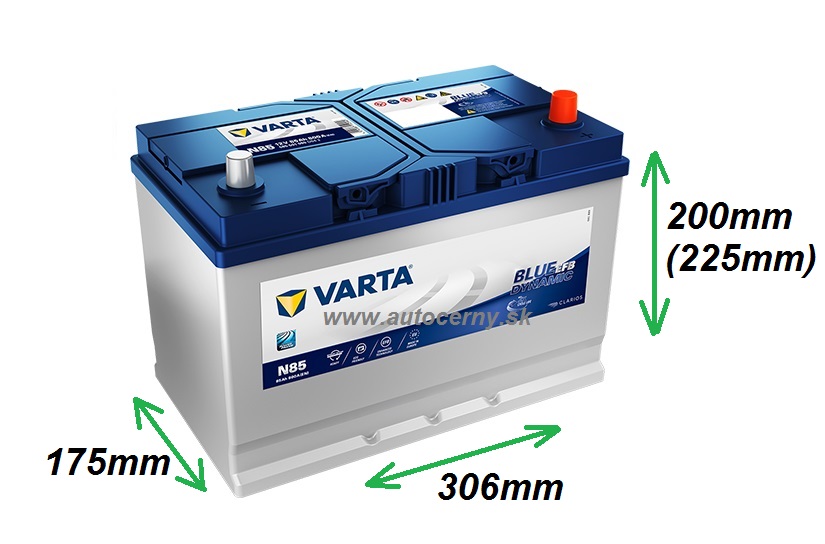 Varta Blue EFB Azia 12V/85Ah štart-Stop (585501080) N85