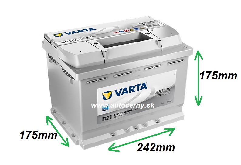 Varta Silver 12V/61Ah - 600A (561400060) D21