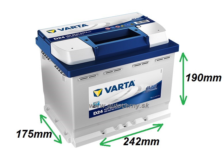 Varta Blue 12V/60Ah - 540A (560408054) D24