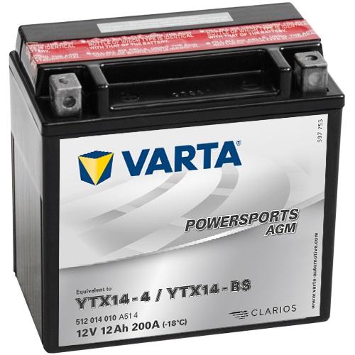 12V/12Ah 100A Varta 512014010 AGM