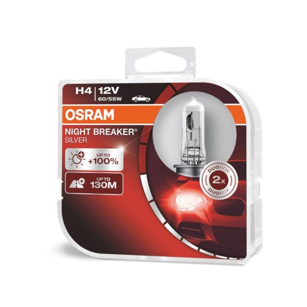 Osram H4 +100% Night Breaker SILVER 12V 60/55W (box)