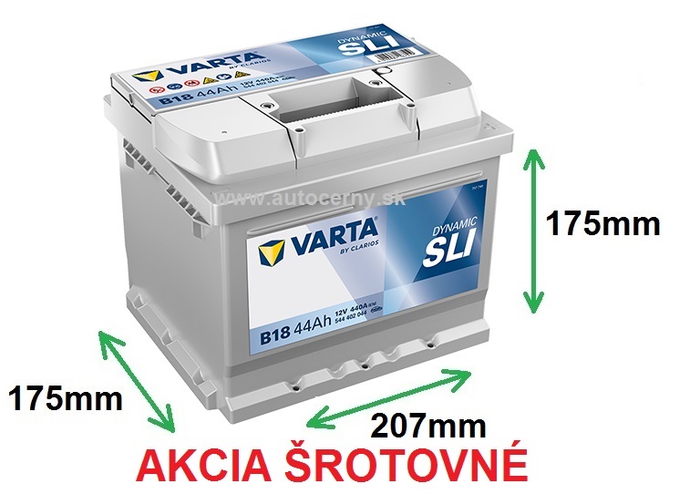 AKCIA Varta SLI 12V/44Ah - 440A B18 - ŠROTOVNÉ