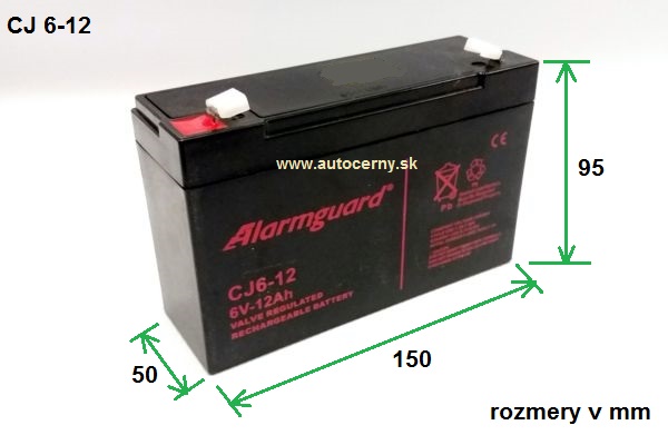 Záložná batéria CJ 6-12 (6V/12Ah) VRLA gelová