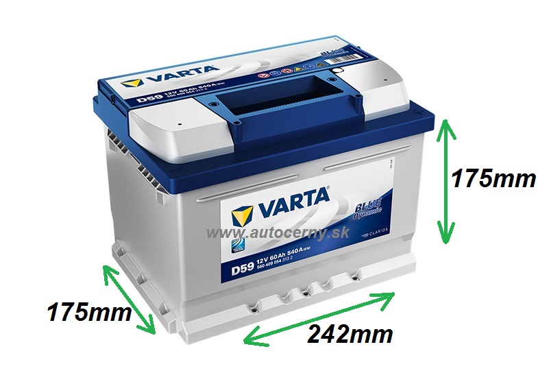 Varta Blue 12V/60Ah - 540A (560409054) D59