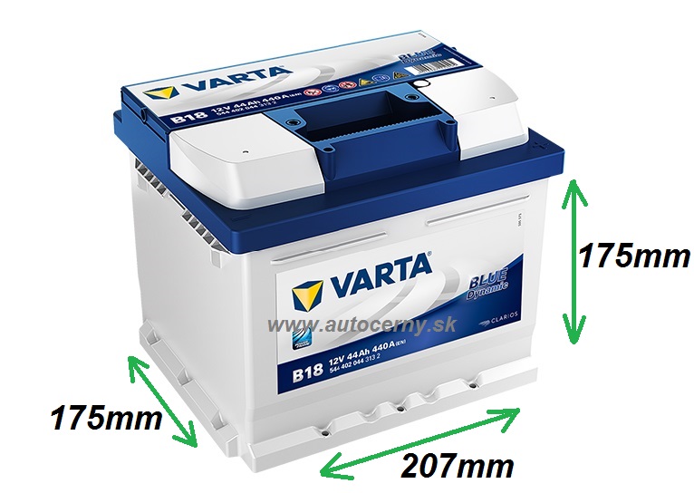Varta Blue 12V/44Ah - 440A (544402044) B18