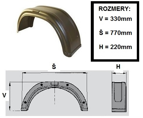 Blatník plastový 13 Šírka=22cm (1ks)