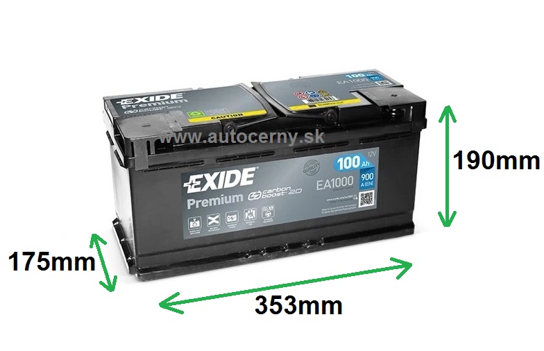 Exide Premium 12V/100Ah 900A EA1000