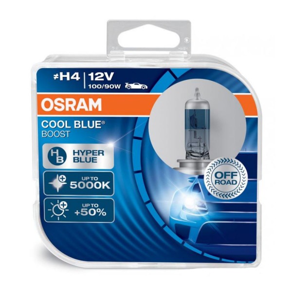 Osram H4 Cool Blue Boost 12V 100/90W 5000k (box)