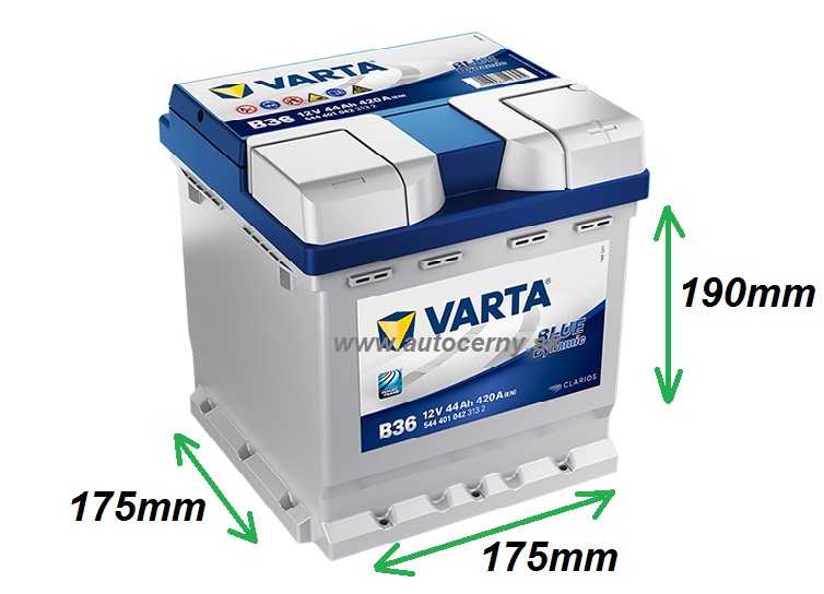 Varta Blue 12V/44Ah - 420A (544401042) B36 (kocka)