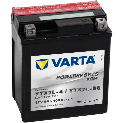 12V/6Ah 50A Varta 506014005 AGM