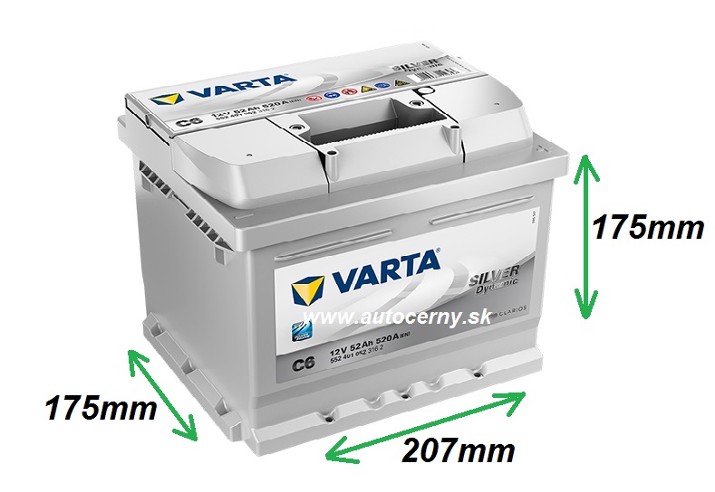 Varta Silver 12V/52Ah - 520A (552401052) C6
