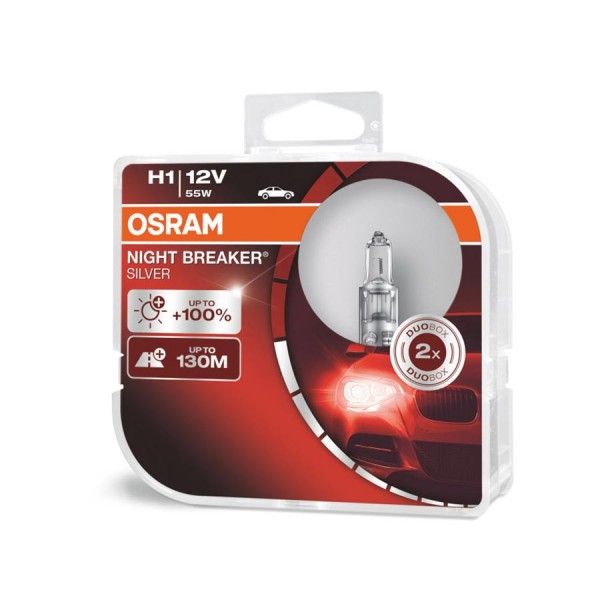 Osram H1 +100% Night Breaker SILVER 12V/55W (box)