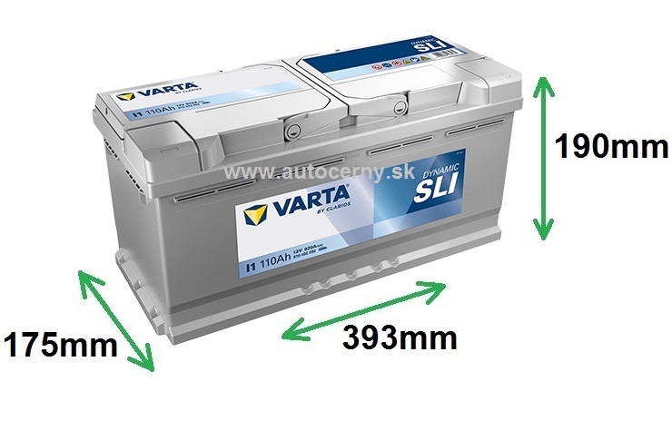 Varta SLI 12V/110Ah - 920A (610402092) I1