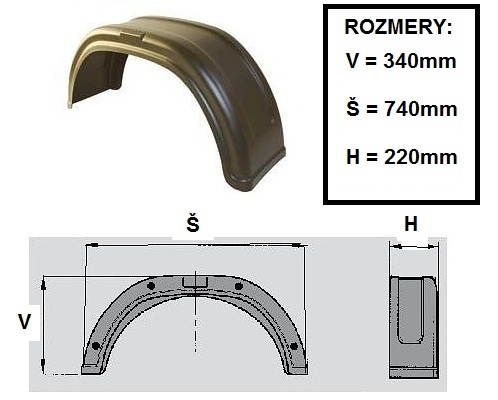 Blatník plastový 13 Šírka=22cm (1ks)