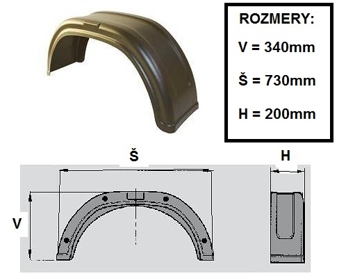 Blatník plastový AGADOS 13 šírka=20cm (1ks)