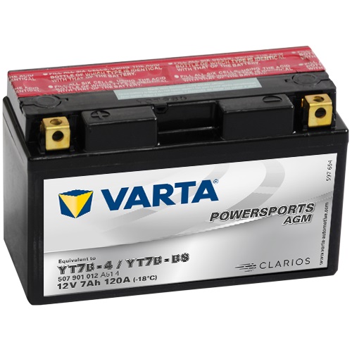 12V/7Ah 120A Varta 507901012 AGM