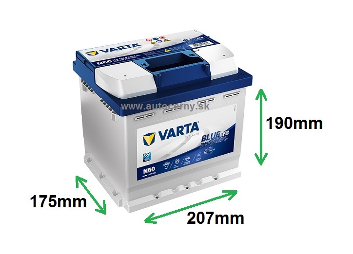 Varta BLUE EFB 12V/50Ah 550A (550500055) štart-stop N50