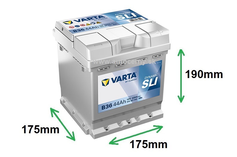 Varta SLI 12V/44Ah - 420A (544401042) B36 (kocka)