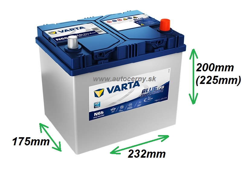 Varta Blue EFB Azia 12V/65Ah - 650A Štart-Stop (565501065) N65