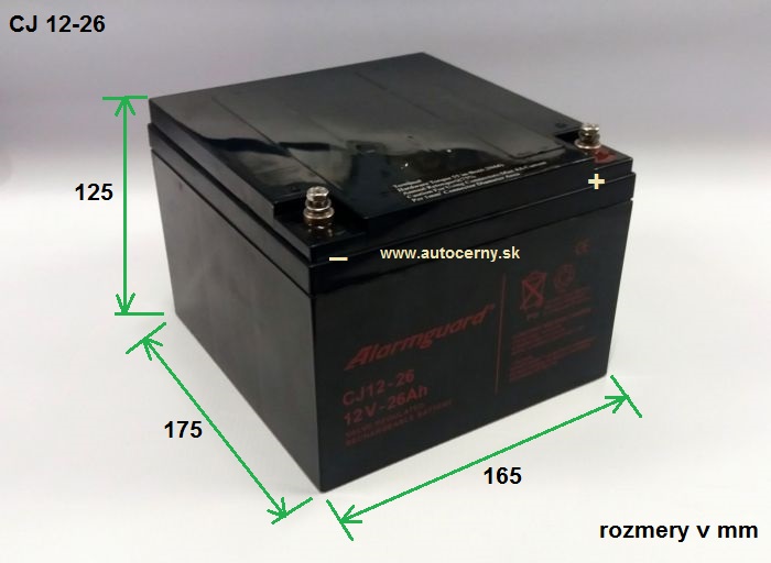 Záložná batéria CJ 12-26 (12V/26Ah) VRLA gelová