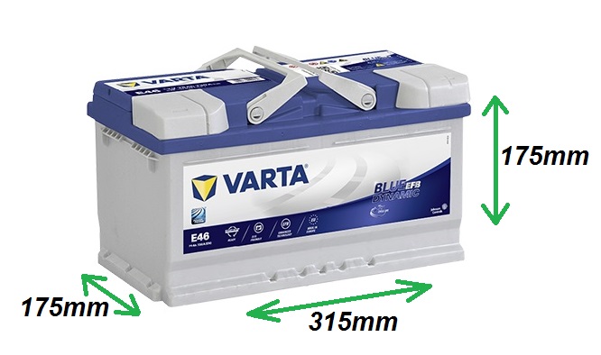 Varta BLUE EFB 12V/75Ah 730A (575500073) Šrat-Stop E46